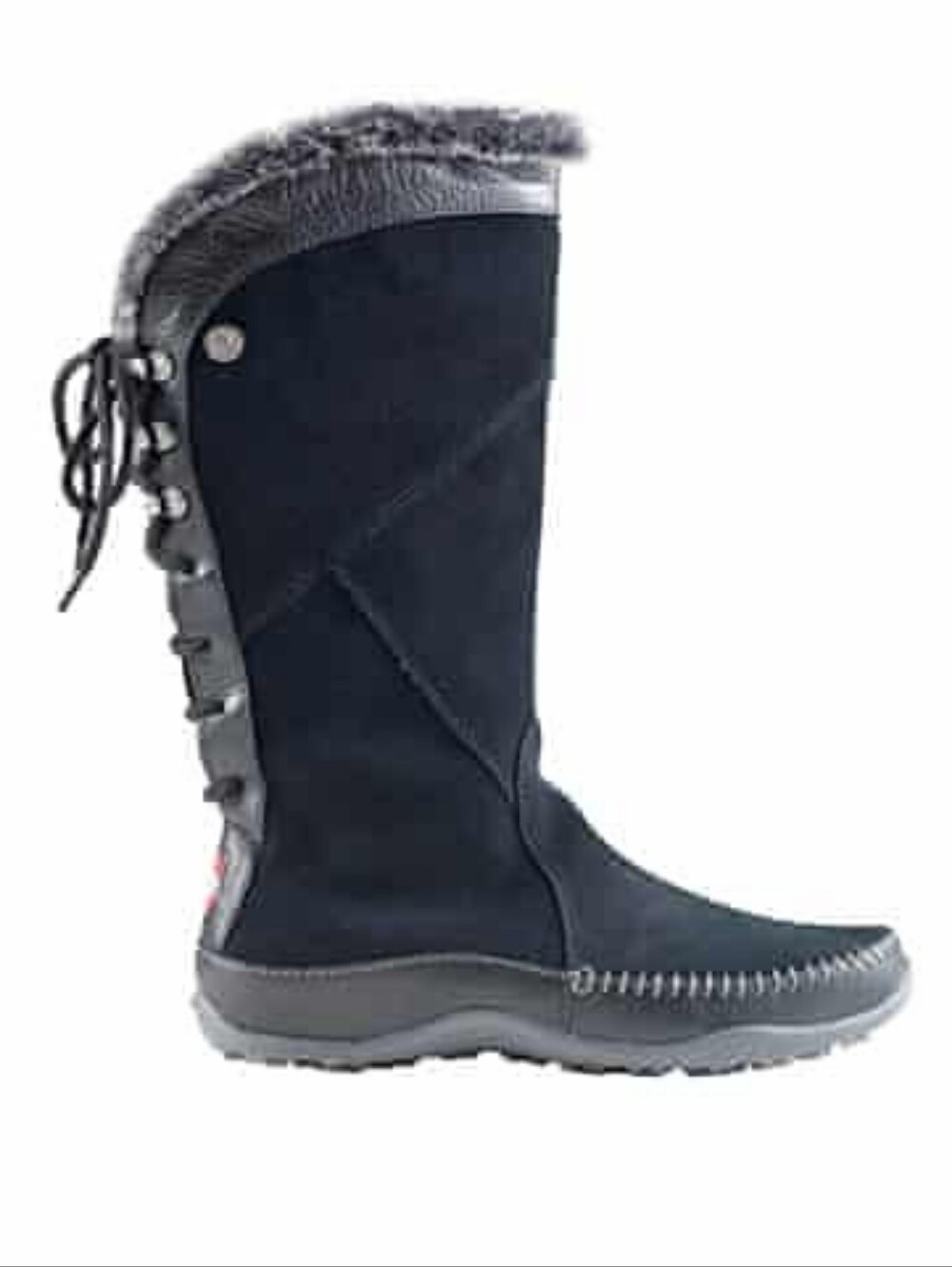 The North Face Janey Women's Black Suede Waterproof Faux Fur Winter Lace-Up Boot